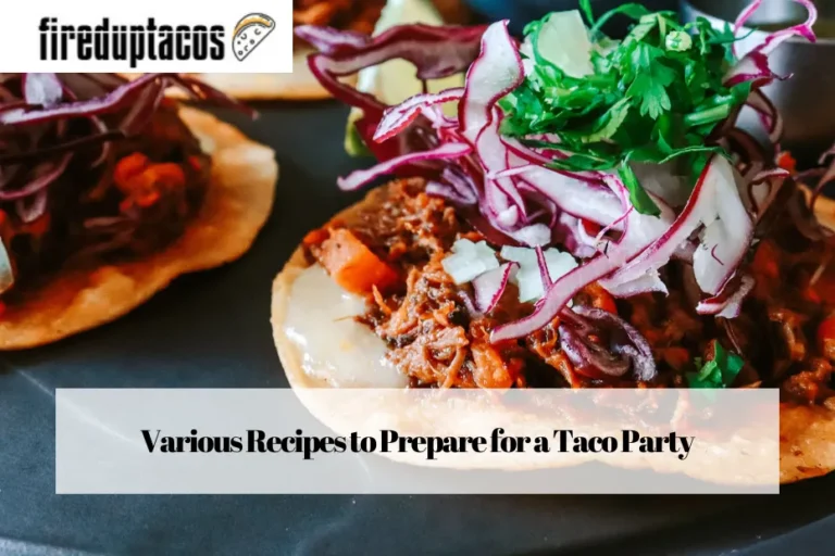Various Recipes to Prepare for a Taco Party