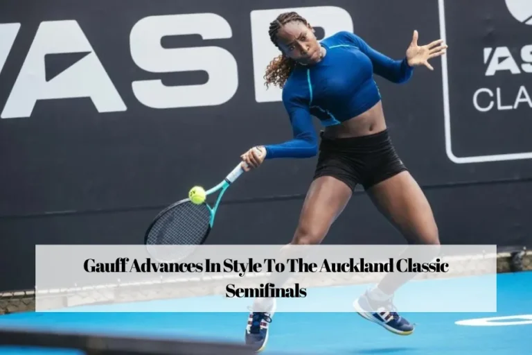 Gauff Advances In Style To The Auckland Classic Semifinals